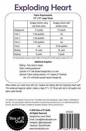 Exploding Heart Quilt Pattern by Slice of Pi Quilts