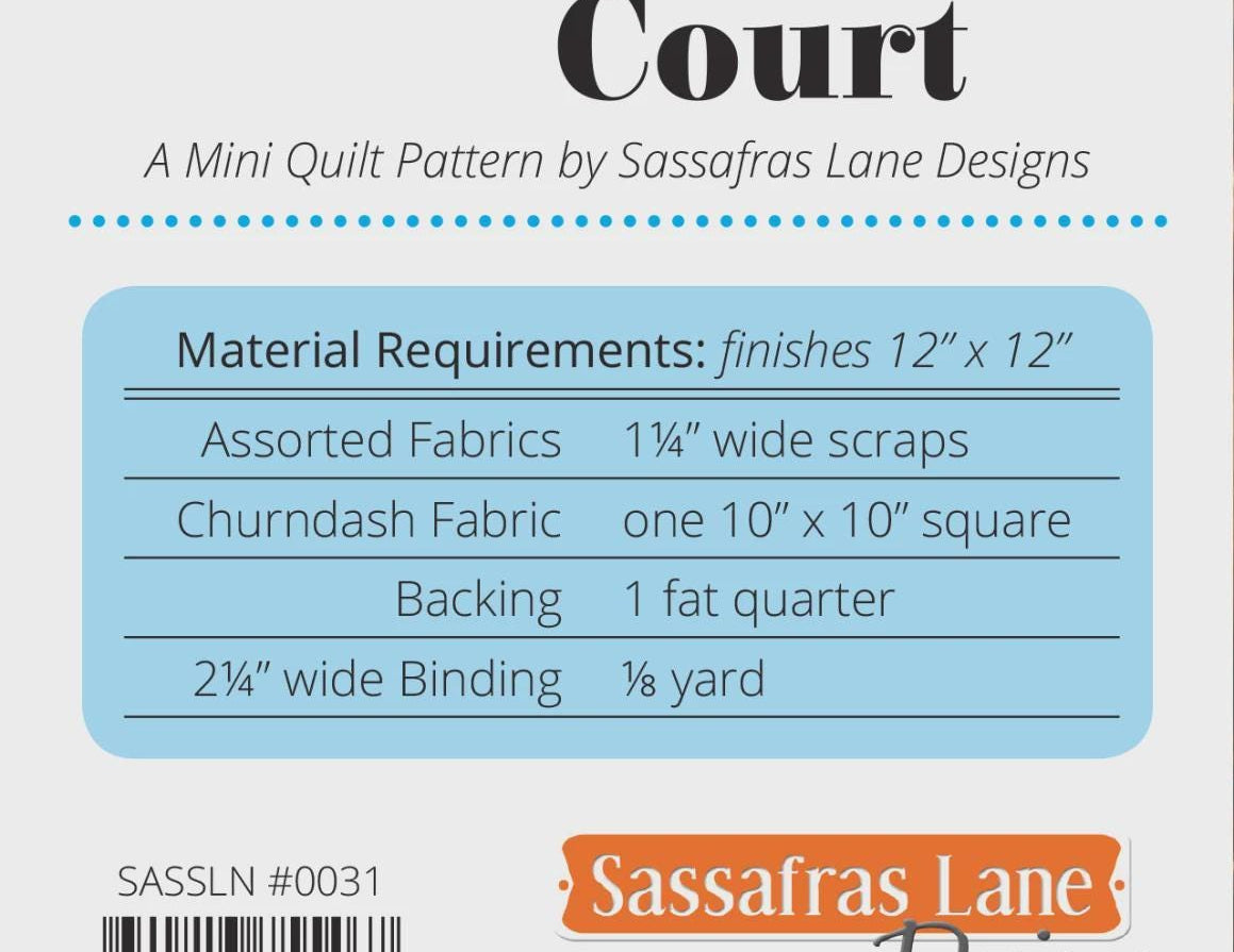 Mini Churndash Court by Sassafras Lane Designs