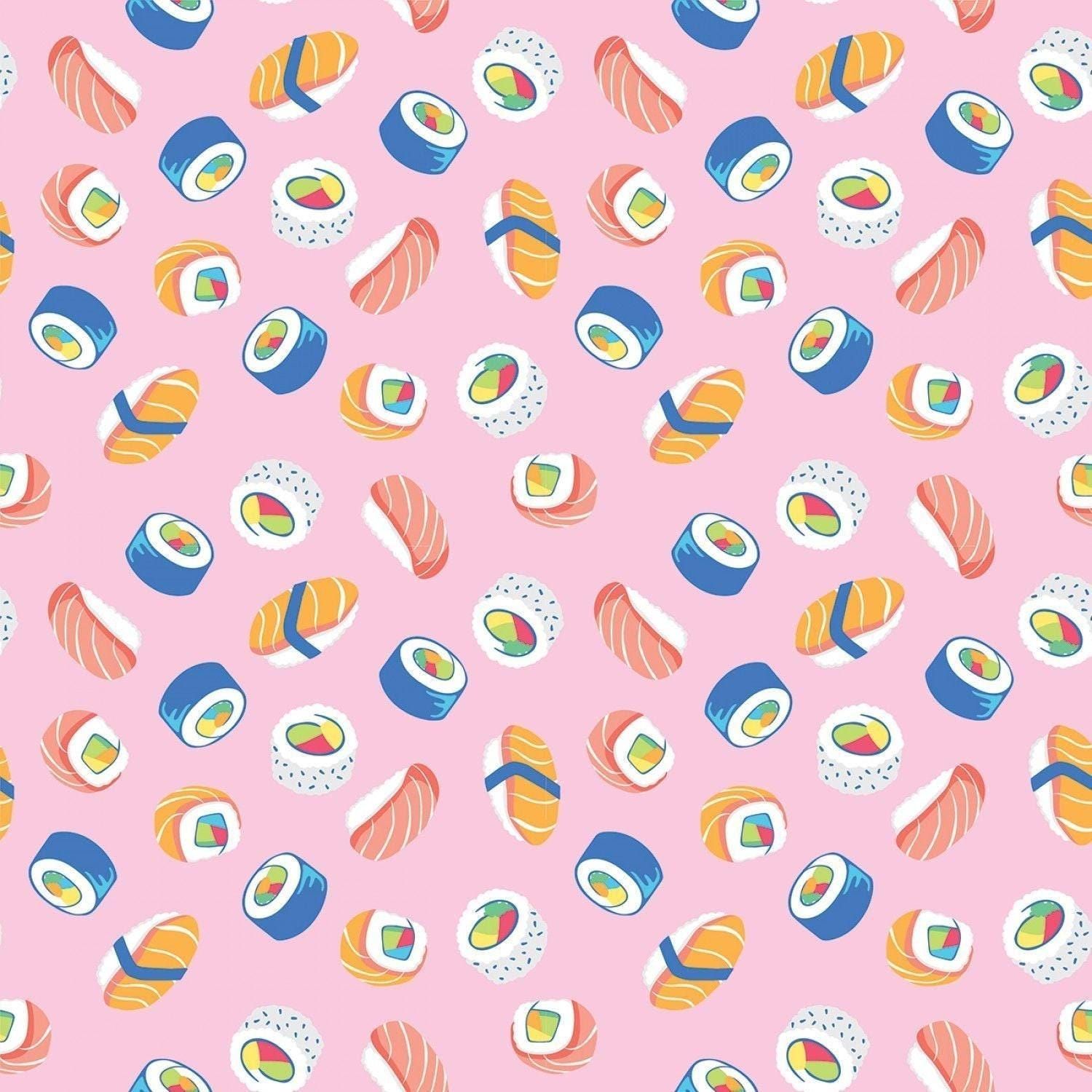 Clearance- Rainbowfruit How We Roll in Petalpink by Amber Kemp-Gerstel for Riley Blake Designs