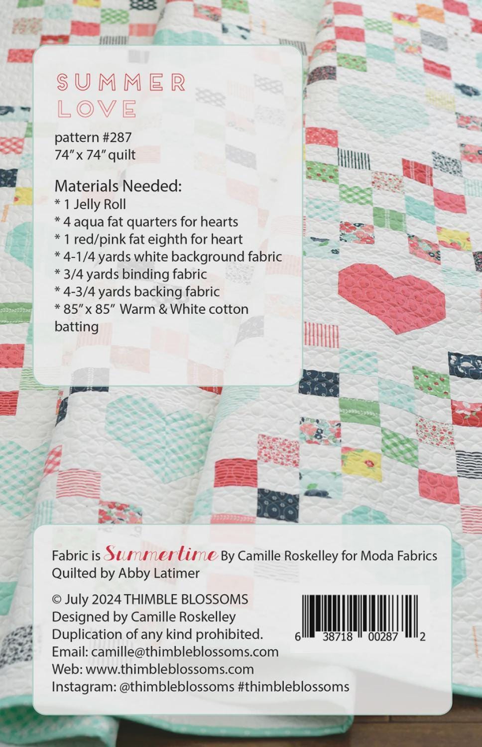 Summer Love Quilt Pattern by Camille Roskelley of Thimble Blossoms