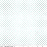 Aqua Swiss Dot on White - 1/2 Yard Increments, Cut Continuously - by Riley Blake Designs