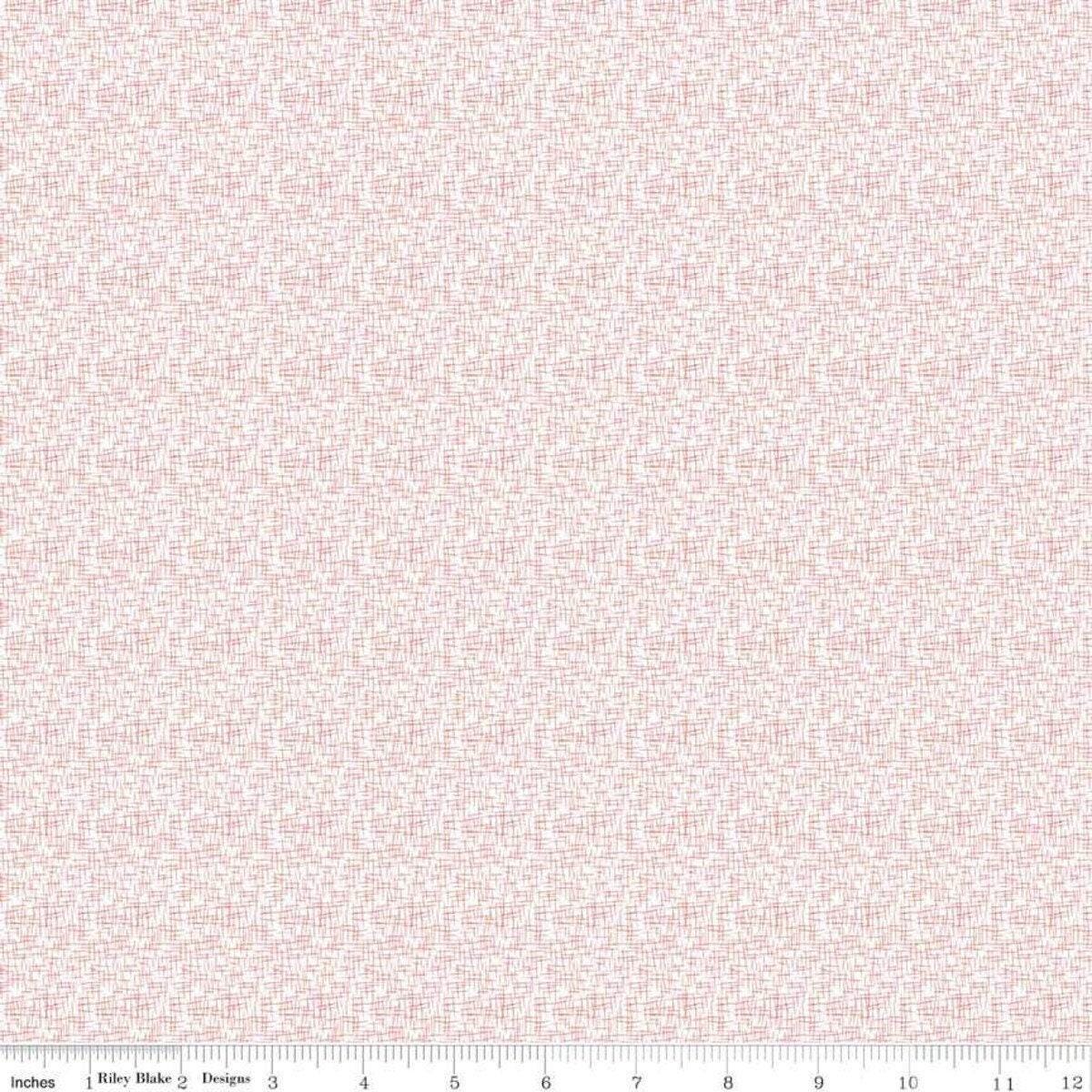 White and Red Small Hashtag - 1/2 Yard Increments, Cut Continuously - by Riley Blake Designs
