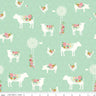 Sweet Acres Farm in Mint - 1/2 Yard Increments, Cut Continuously - by Beverly McCullough for Riley Blake Designs