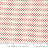 Flirt Tiny Hearts in Cream and Red - 1/2 Yard Increments, Cut Continuously - by Sweetwater for Moda Fabrics