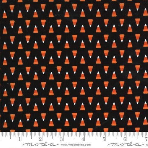 Midnight Magic 2 Candy Corn in Midnight - 1/2 Yard Increments, Cut Continuously - by April Rosenthal Prairie Grass for Moda Fabrics