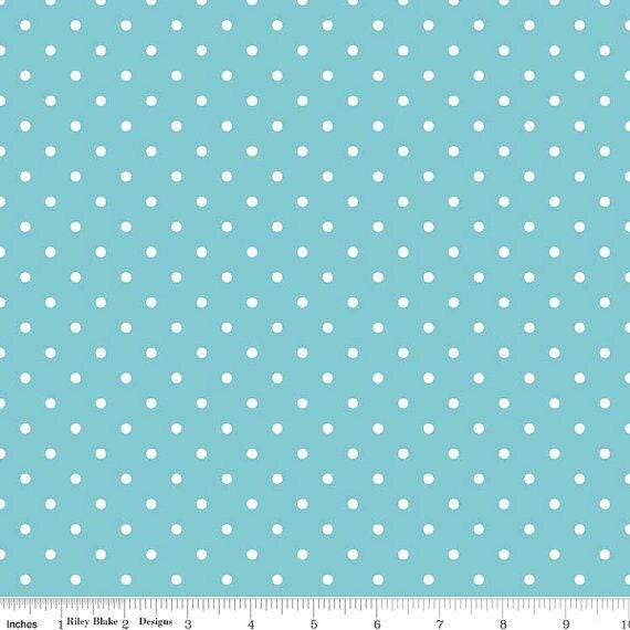 Swiss Dot Aqua - 1/2 Yard Increments, Cut Continuously - by Riley Blake Designs