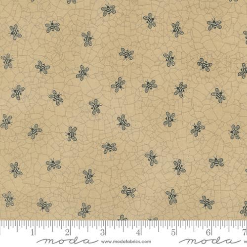 Bloom and Grow Bee Toss in Tan - 1/2 Yard Increments, Cut Continuously - by Kathy Schmitz for Moda Fabrics