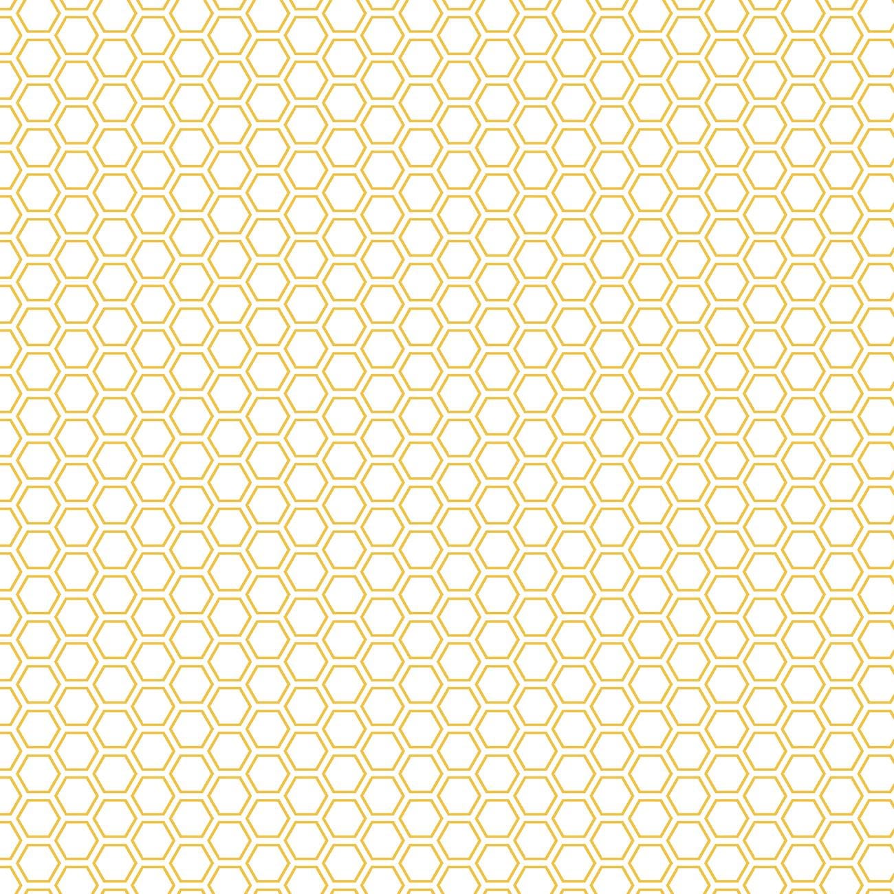 Yellow Honeycomb - 1/2 Yard Increments, Cut Continuously - by Kimberbell Designs