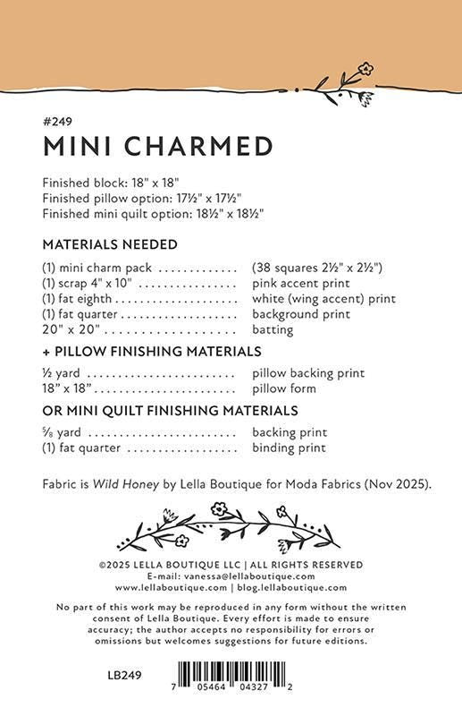 Mini Charmed Mini Quilt Pattern by Vanessa Goertzen of Lella Boutique for Moda