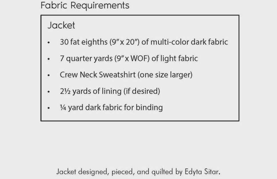 Beachcomber Jacket Pattern by Laundry Basket Quilts