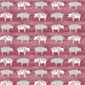 Chalk Barn Pretty Pigs in Red - 1/2 Yard Increments, Cut Continuously - by Shannon Roberts for Bernatex Fabrics