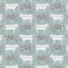 Chalk Barn Calico Cows in Teal - 1/2 Yard Increments, Cut Continuously - by Shannon Roberts for Bernatex Fabrics