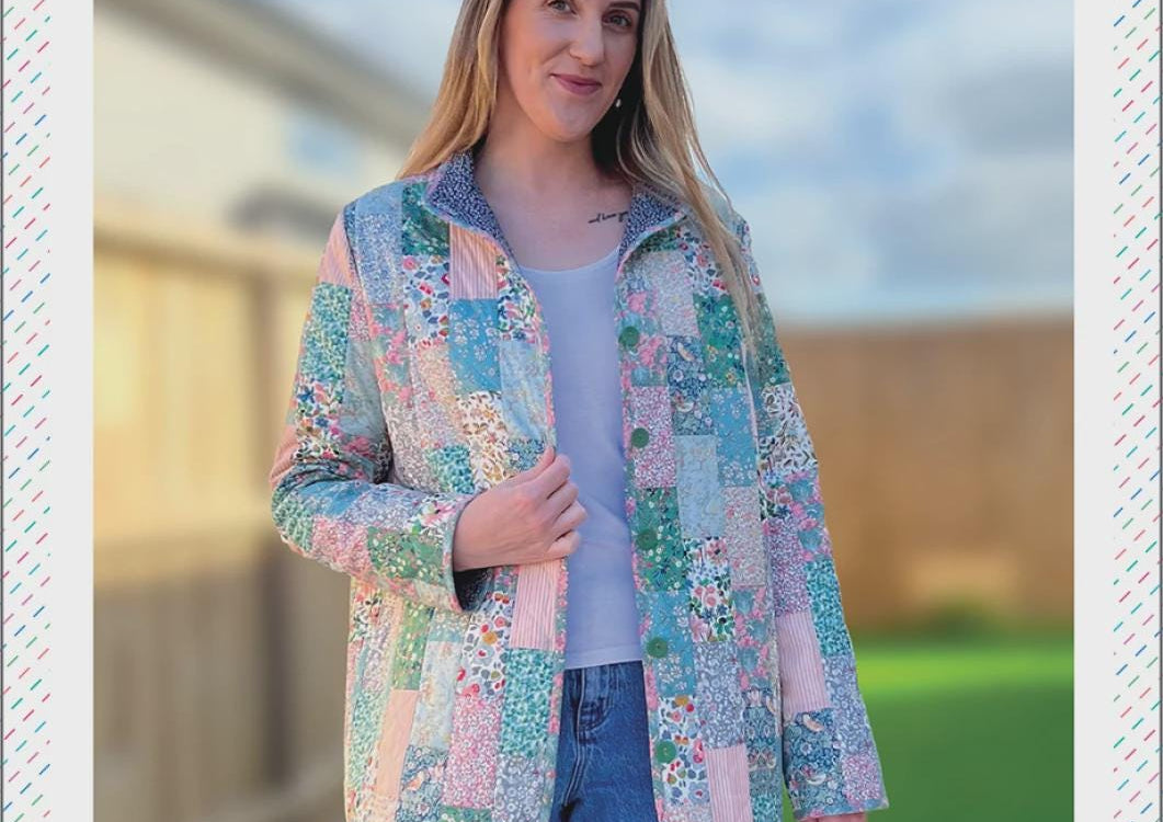 Laura Jacket Quilted Coat Pattern by Melly & Me