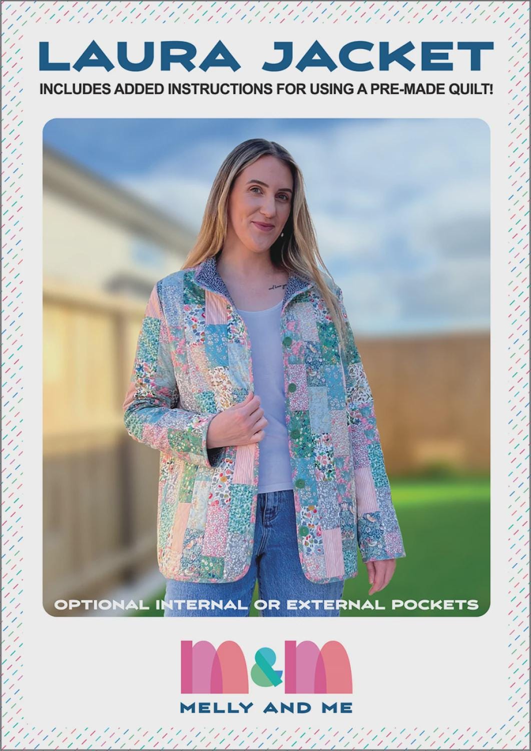 Laura Jacket Quilted Coat Pattern by Melly & Me