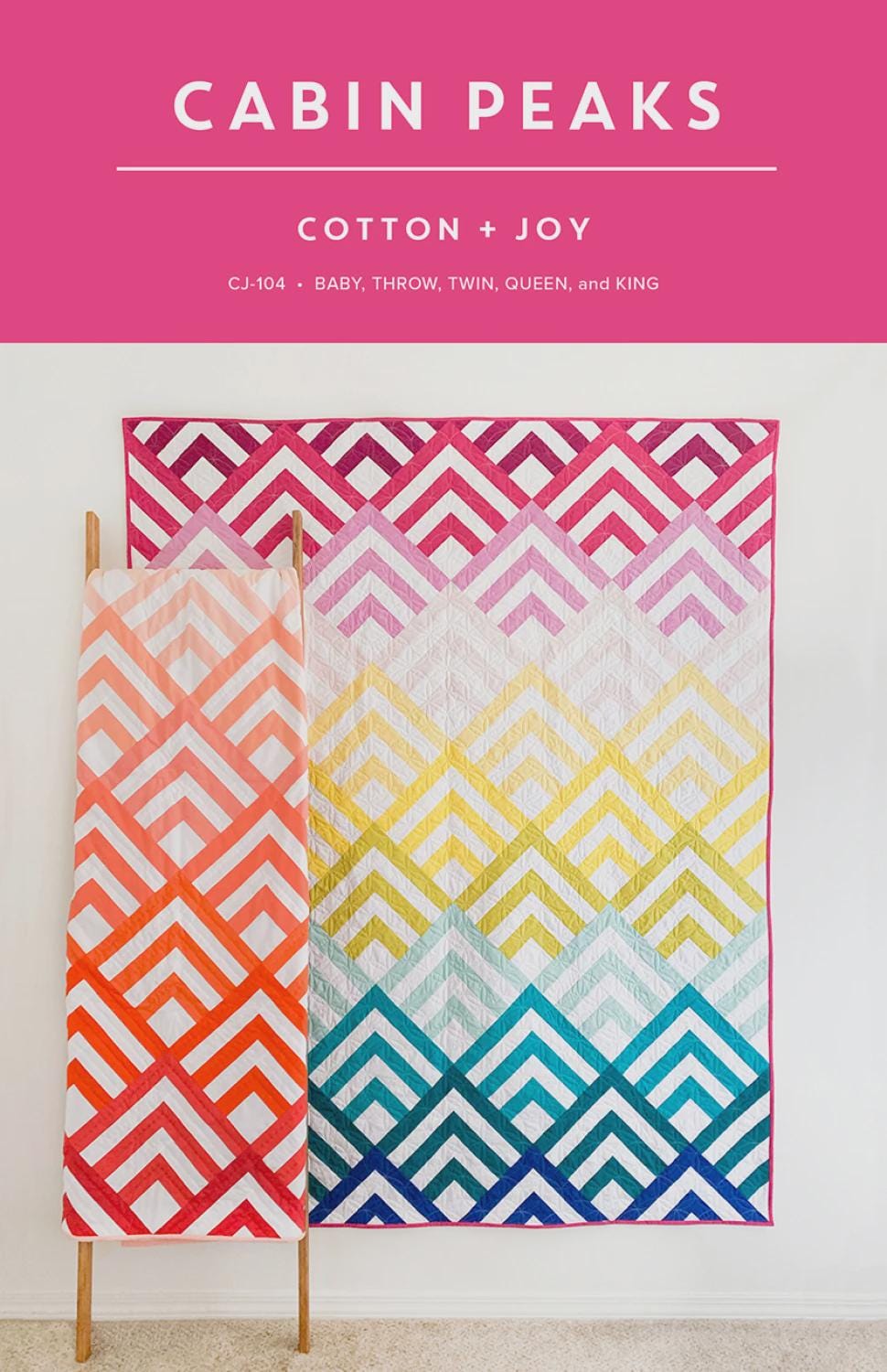 Cabin Peaks Quilt Pattern by Cotton and Joy