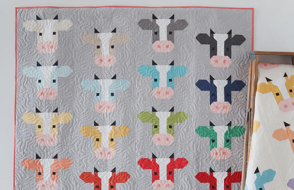 Annabelle Cow Quilt Pattern by Cotton and Joy