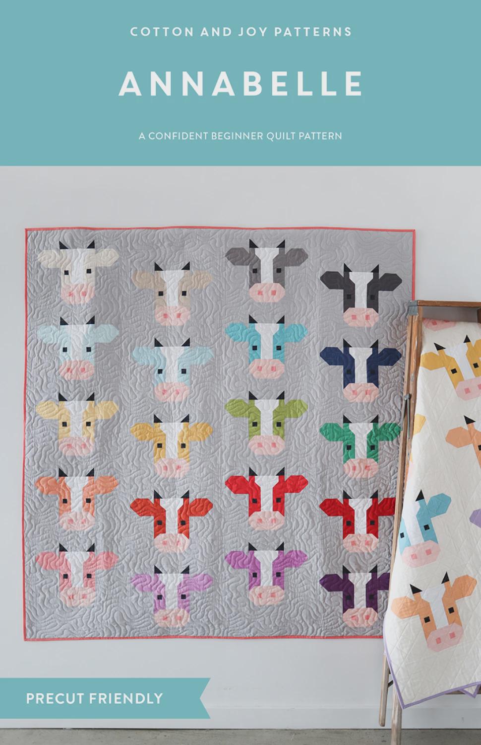 Annabelle Cow Quilt Pattern by Cotton and Joy