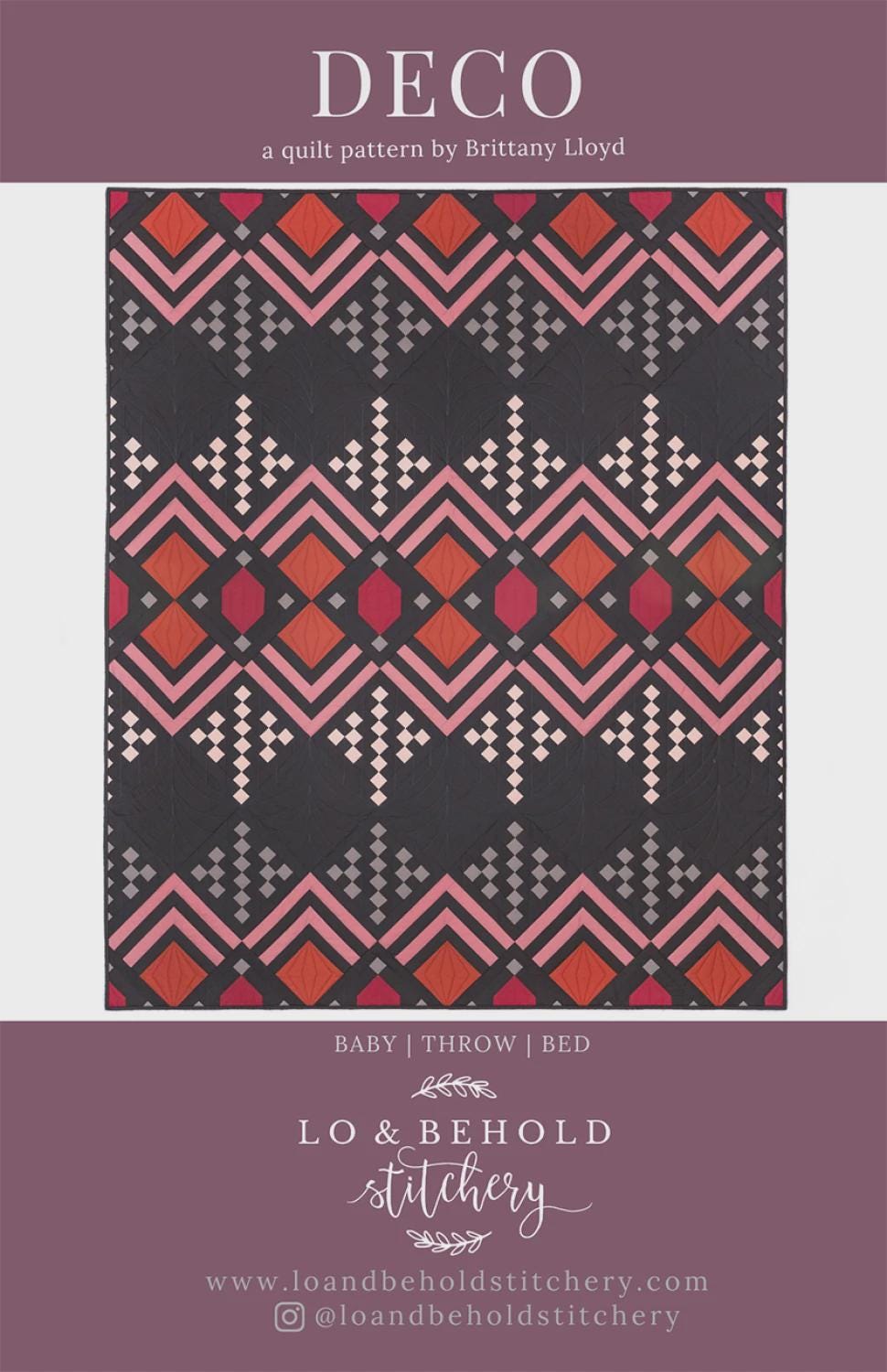Deco Quilt Pattern by Lo & Behold Stitchery