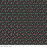 Evergreen Wishes Holly Berries in Black - 1/2 Yard Increments, Cut Continuously - by Traci Reed for Riley Blake Designs