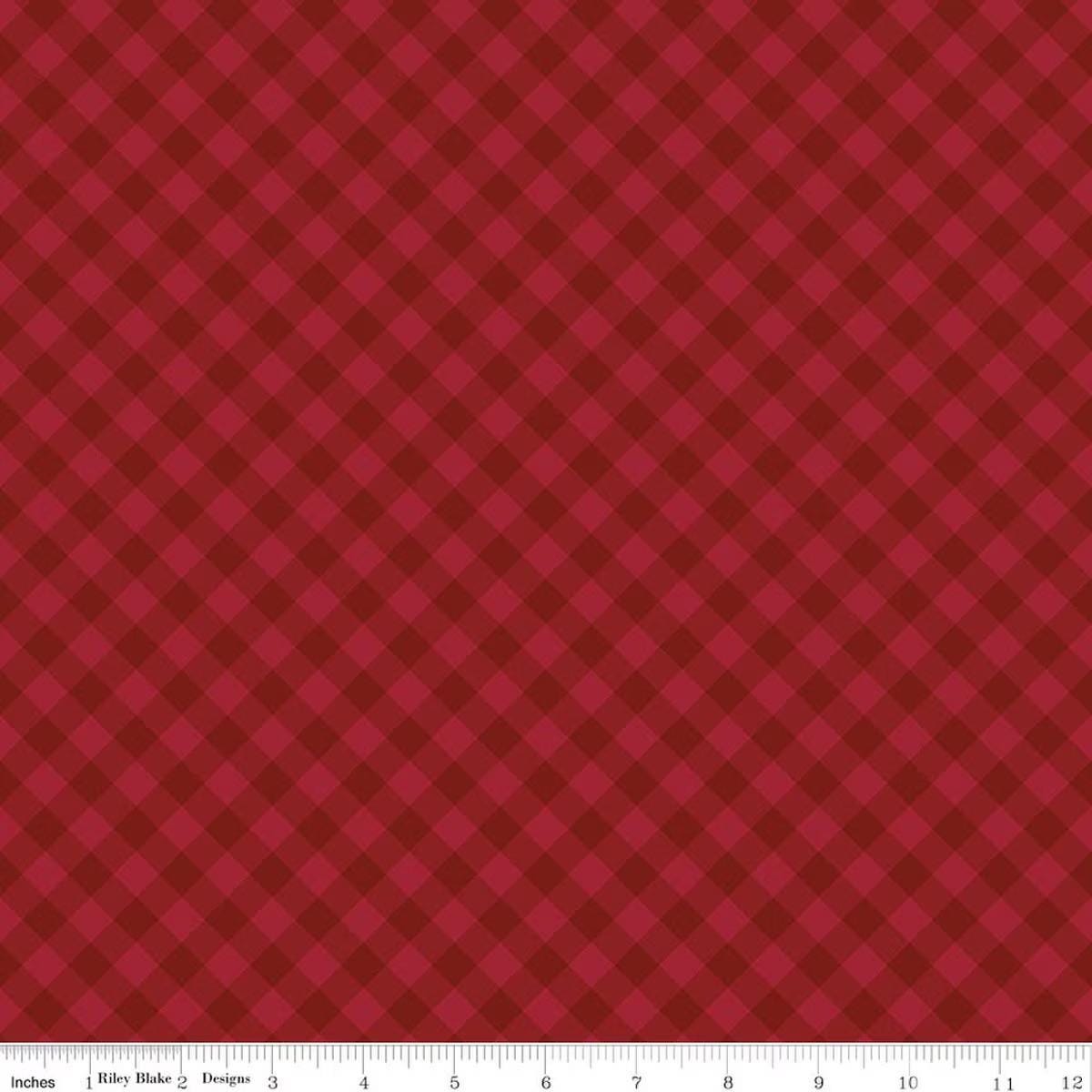 Christmas Time Plaid in Red- 1/2 Yard Increments, Cut Continuously - by Dani Mogstad for Riley Blake Designs