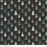 Evergreen Wishes Trees in Black - 1/2 Yard Increments, Cut Continuously - by Traci Reed for Riley Blake Designs