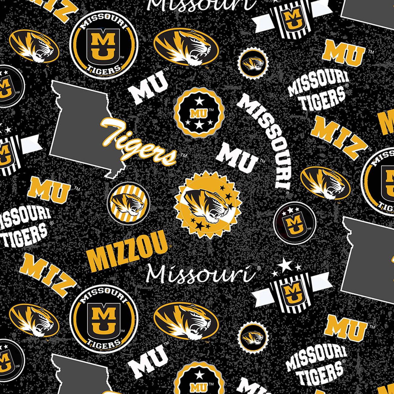NCAA-Missouri Tigers Home State Cotton - 1/2 Yard Increments, Cut Continuously - by Sykel Enterprises