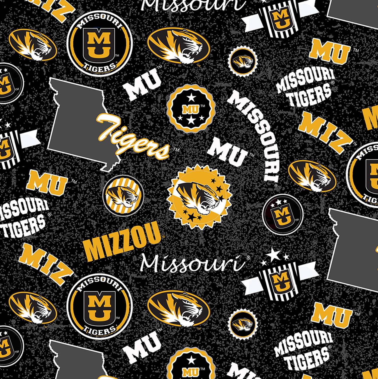 NCAA-Missouri Tigers Home State Cotton - 1/2 Yard Increments, Cut Continuously - by Sykel Enterprises