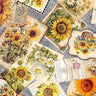 Sunflower Serenade Sunflower Ephemera in Gray - 1/2 Yard Increments, Cut Continuously - by Morris Creative Group for QT Fabrics