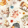 Lil Farmers Farm Animal Toss in Oatmeal- 1/2 Yard Increments, Cut Continuously - by Morris Creative Group for QT Fabrics