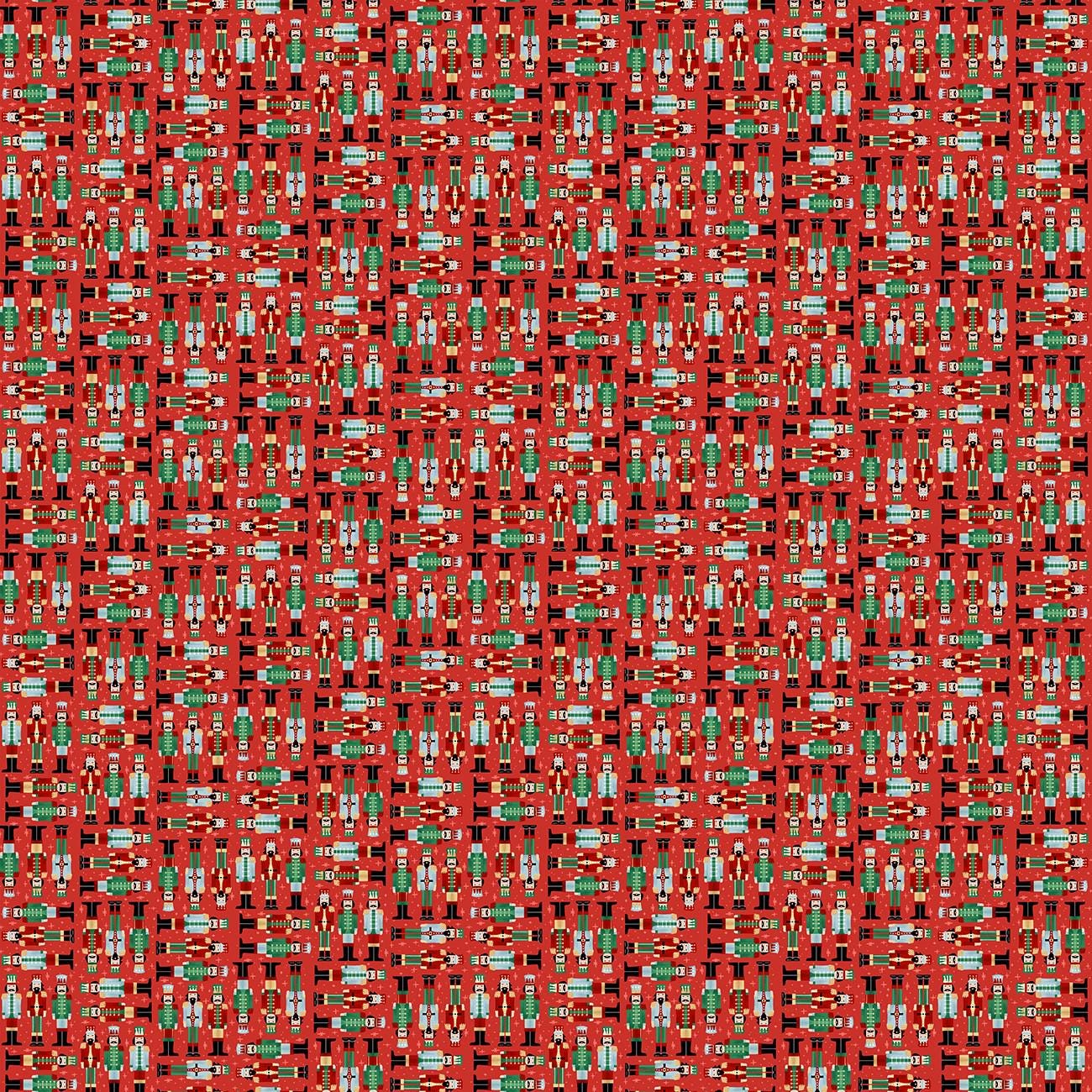 The Nutcracker Soldiers in Red- 1/2 Yard Increments, Cut Continuously - by Makower UK Collection for Andover Fabrics