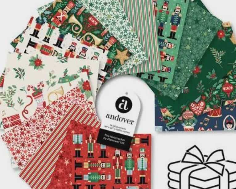 The Nutcracker Fat Quarter Bundle by Makower UK Collection for Andover Fabrics