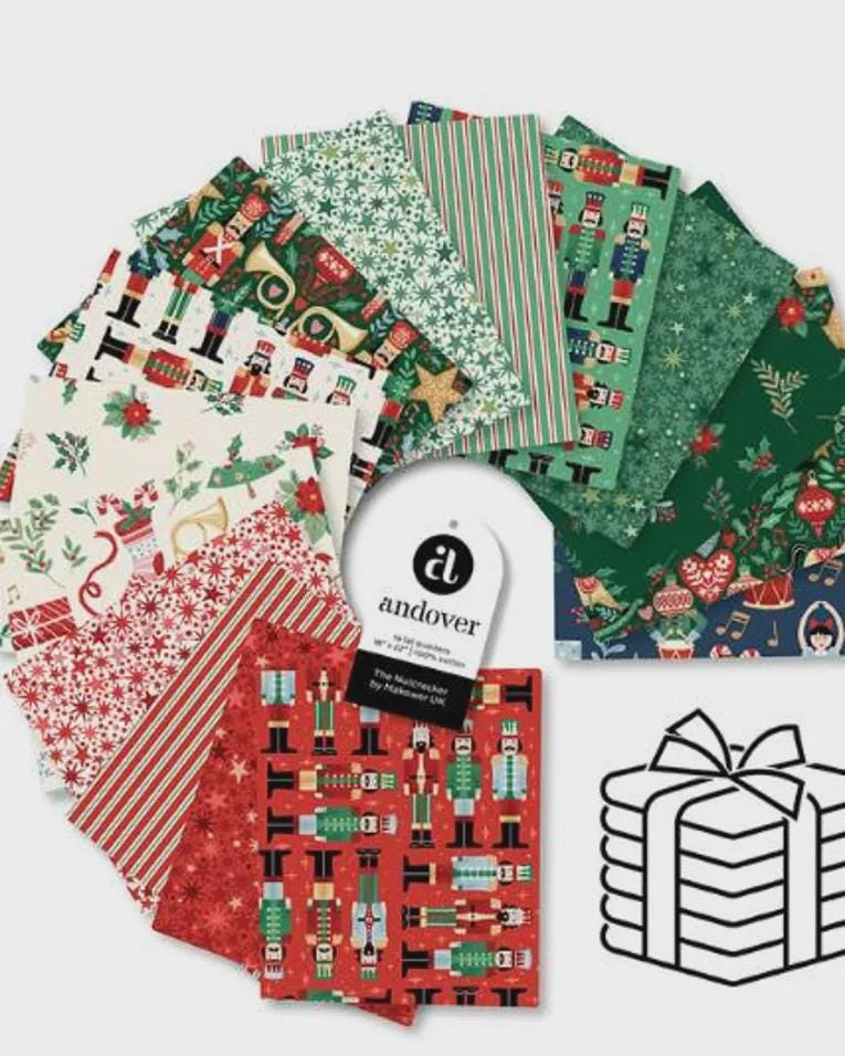 The Nutcracker Fat Quarter Bundle by Makower UK Collection for Andover Fabrics