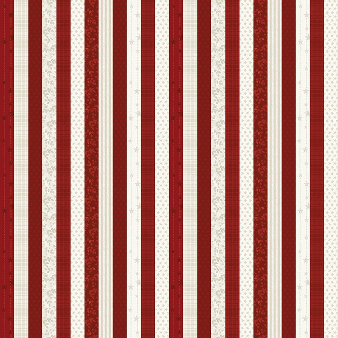 American Valor Patriotic Stripe in Red - 1/2 Yard Increments, Cut Continuously - by Cheryl Haynes Collection for Benartex Fabrics