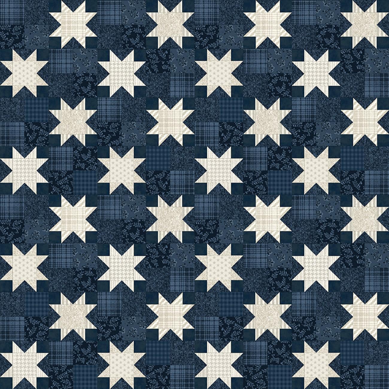 American Valor American Quilt in Navy - 1/2 Yard Increments, Cut Continuously - by Cheryl Haynes Collection for Benartex Fabrics