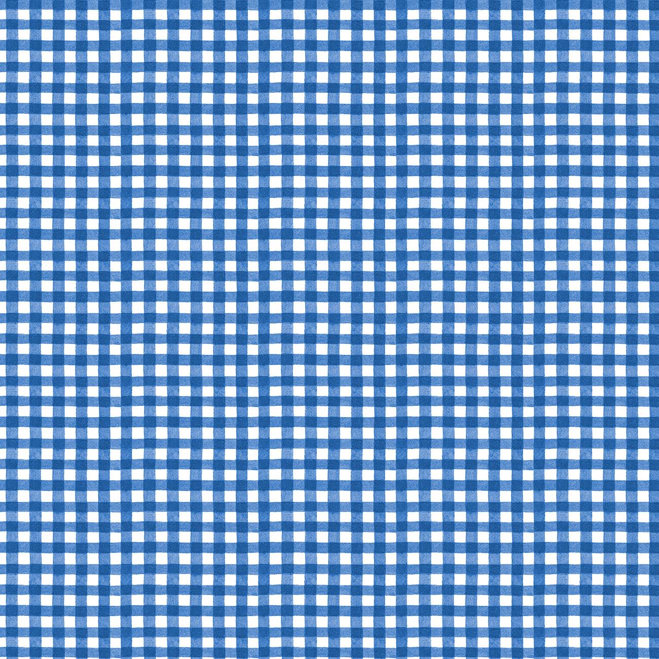 Country Blue Gingham in Dark Blue and White- 1/2 Yard Increments, Cut Continuously - by Susan Winget Collection for Wilmington Prints