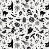 Midnight Hauntings Haunting Toss in Cream - 1/2 Yard Increments, Cut Continuously - by Michael Davis for Wilmington Prints
