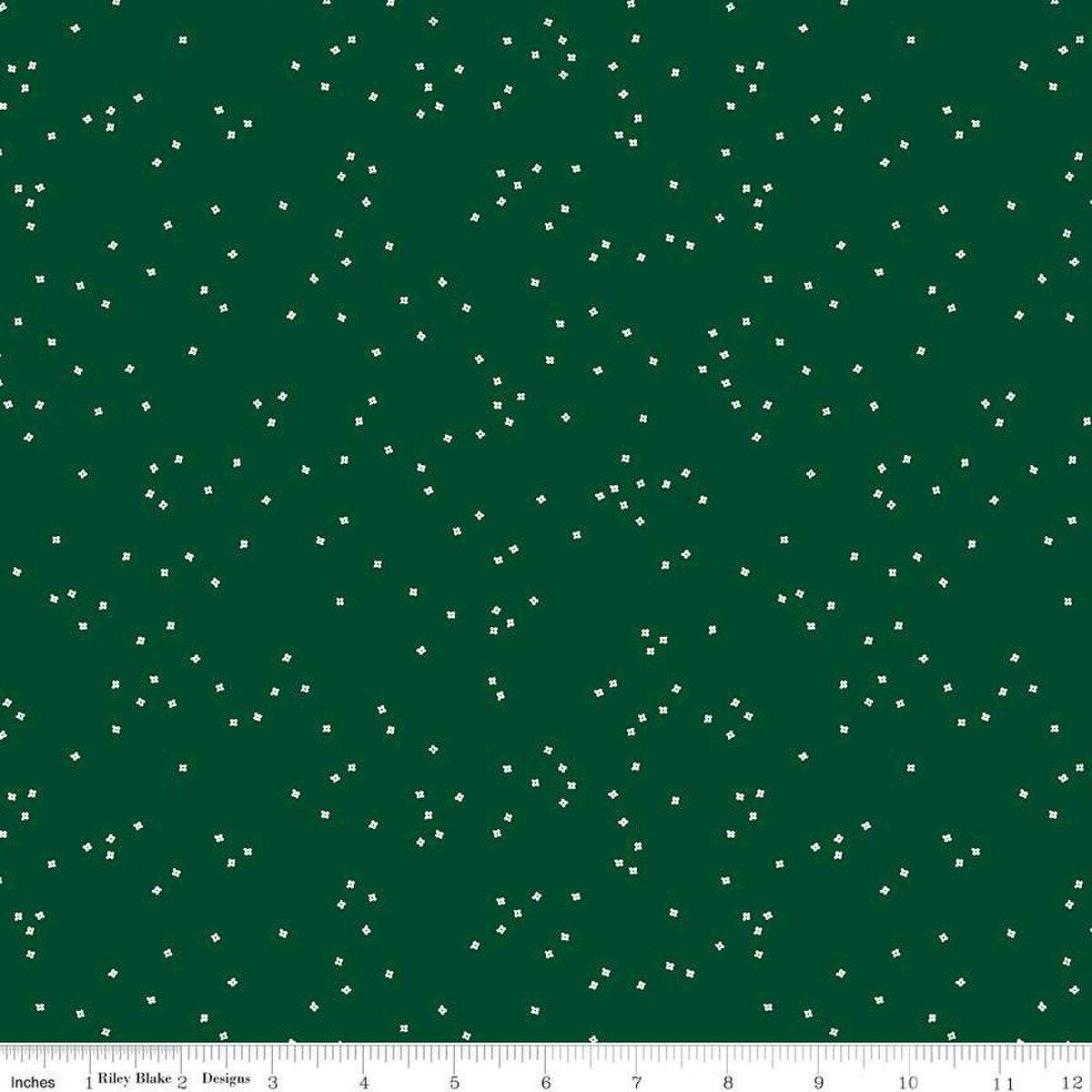 Christmas Green Blossom - 1/2 Yard Increments, Cut Continuously - by Christopher Thompson for Riley Blake Designs