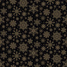 Poinsettias at Christmas Snowflakes in Black Foil- 1/2 Yard Increments, Cut Continuously - by Jennifer Bosworth for Riley Blake Designs