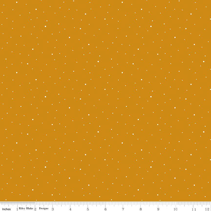 Butterscotch Dapple Dot - 1/2 Yard Increments, Cut Continuously - by Riley Blake Designs