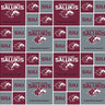 NCAA- Southern Illinois University Cotton - 1/2 Yard Increments, Cut Continuously - by Sykel Enterprises