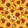 Sunflower Serenade Packed Sunflowers in White - 1/2 Yard Increments, Cut Continuously - by Morris Creative Group for QT Fabrics