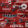 Farmall Tractors in Red - 1/2 Yard Increments, Cut Continuously - by Sykel Enterprises