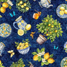 Citrus Bliss Lemons and Flora- 1/2 Yard Increments, Cut Continuously - by Morris Creative Group for QT Fabrics