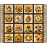 Sunflower Serenade Sunflower Picture Patches - 1/2 Yard Increments, Cut Continuously - by Morris Creative Group for QT Fabrics