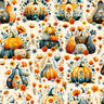 Harvest Hollow Pumpkin Patch in Cream- 1/2 Yard Increments, Cut Continuously - by Morris Creative Group for QT Fabrics