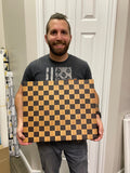 15"x18"x1-1/8" Walnut and Maple End Grain Checker Cutting Board