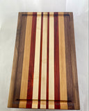11"x18" Maple, Cherry, Padauk and Walnut Edge Grain Cutting Board