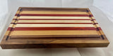 11"x18" Maple, Cherry, Padauk and Walnut Edge Grain Cutting Board