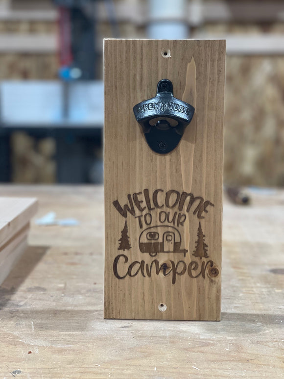 Welcome to our Camper Laser Engraved Bottle Opener