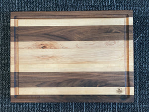 13.25”x18”x1.75” Walnut and Maple Edge Grain Cutting Board